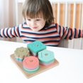 thumbnail image 4 of TISHITA Educational Toys Preschool Toddler Toys Shape Color Recognition Blocks Geometric Matching Set Column, 4 of 8