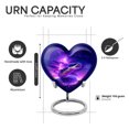thumbnail image 3 of Yatskia Purple Snake with Thunderstorm Small Cremation Keepsake Urn for Ashes Adult Male, Large Memorial Urns for Human Ashes Adult Female, (Heart 8 Inch and 3 Inch), 3 of 8