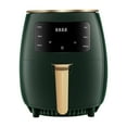thumbnail image 3 of Freidora de aire portátil de 1400 W, 4,5 L, fácil de limpiar, práctica, comidas rápidas y fáciles de leer, cesta para freír antiadherente, horno para Verde Macarena Freidora, 3 of 8