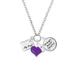 thumbnail image 2 of Delight Jewelry Silvertone My Angel Envelope - Purple Heart Nurse Strong Zoe Necklace, 2 of 4