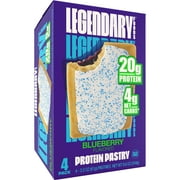 Legendary Foods Protein Pastry - Blueberry 4 Pack | Protein Snack | Gluten-Free| Keto Friendly