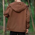 thumbnail image 5 of M-5X Big & Tall Jackets for Men Long Sleeve Plus Size Raincoats Mens Casual Solid Zip Up Breathable Hiking Jacket with Zipper Pockets and Hoodies, 5 of 8