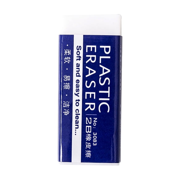 SomWiBe Pencil Large Erasers, White, 10 Count, 10 Pack