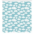 thumbnail image 3 of Ambesonne Blue Sky Shower Curtain, Bicolored Clouds Graphic, 69"Wx75"L, Pale Turquoise and White, 3 of 3