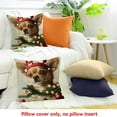 thumbnail image 4 of ZFLMY Chihuahua Christmas Antlers Throw Pillow Cushion Chihuahua Xmas Dog Euro Sham Pillow Dog Owner Gift Pillows Rustic Farmhouse Pillow Cover for Sofa Chair Car 20x20in, 4 of 5