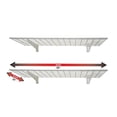 thumbnail image 4 of HyLoft 00967 45-Inch by 15-Inch Steel Wall Shelf for Garage Storage, Low-Profile Brackets, Off White, 2-Pack, 4 of 4