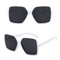 thumbnail image 4 of MANHUJI Ladies Sunglasses Personality Big Frame Sunglasses Fashion Sunglasses (White,One Size), 4 of 5