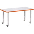thumbnail image 2 of Berries 6403JCM114 Rectangle Mobile Activity Table, 24" x 48", Gray/Orange/Gray, 2 of 2