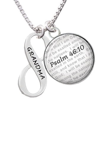 Domed Psalm 46:10 Custom Year Stainless Steel Heart Bead Charm
