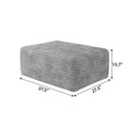 thumbnail image 2 of Sailvan Ottoman, Foot Stool Sofa Ottoman for Living Room & Bedroom, No Assembly Required, Plush Corduroy Fabric, Light Gray, 2 of 6