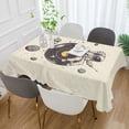 thumbnail image 2 of Yayeee Tablecloths 54" x 54" Rectangle Wrinkle Resistant Party Table Cover, Beige Astronaut Planet, 2 of 8