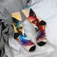 thumbnail image 5 of Rateoe Colorful Art Dog for Women Casual Calf Socks - Cute Crew Socks - Thin Soft Above Ankle Socks Size 5-11, 5 of 6