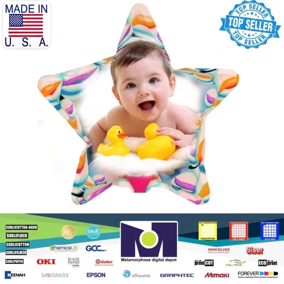Star Shape Inkjet Printable Personalized Ballons A4 (8.27”X11.69”) 1 Sheet