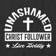 thumbnail image 2 of Unashamed Christ T-Shirt | Religious Christian Black Tee Gift, 2 of 5