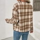 thumbnail image 4 of Ailaofu Fashion Jacket for Women Fall Winter Trendy Button Short Shacket Long Sleeve Plaid Cropped Jackets, 4 of 7