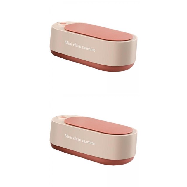 2x Limpiadores Ultrasónicos Dentaduras Postizas Monedas Maquinillas de Afeitar Joyería Lavadora Naranja BLESIY Limpiador ultrasónico