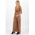thumbnail image 3 of Maternity and Nursing Maxi Faux Wrap Dress with Adjustable Belt, 3 of 4