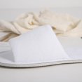 thumbnail image 4 of 10 pares de pantuflas de spa con punta abierta, pantuflas blancas para invitados de hotel de spa, se adapta a la mayoría de los hombres y mujeres, 4 of 5