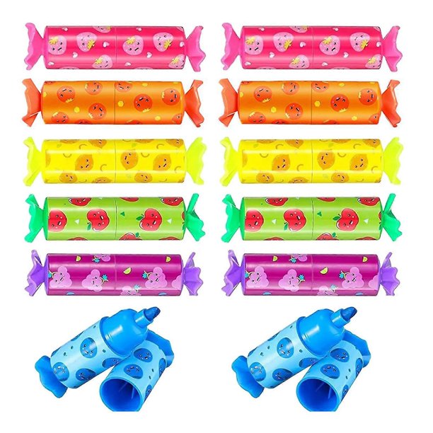 12Pcs Cartoon Candy Highlighter Pen 12 Color Pocket Size Highlighter Marker Pen Quick Dry for Journal Planner Notebook
