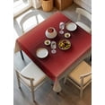 thumbnail image 6 of Dark Red Yellow Ombre Table Cloth, Waterproof Tablecloth for Square Tables, Farmhouse Modern Gradient Art Reusable Washable Fabric Table Cover for Restaurant Kitchen Dining Tables 60"x60", 6 of 9