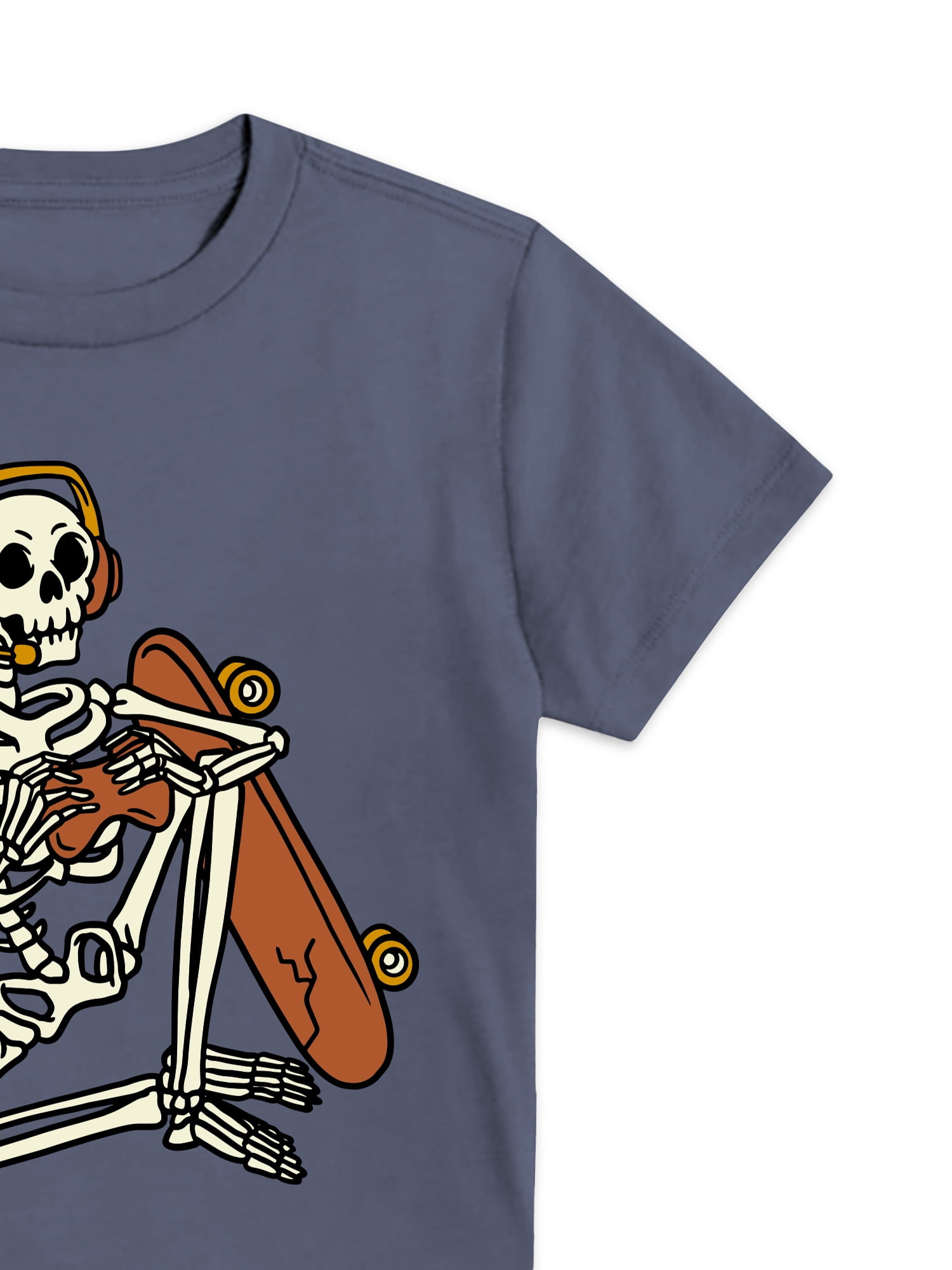 Wonder Nation Boys Skeleton Hang Out, Crew Neck, Short Sleeve, Graphic T-Shirt, Sizes 4-18