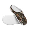 thumbnail image 3 of Haiem Mushroom Garnish Print Women's Fuzzy Memory Foam House Slipper Cozy Home Footwear Non-slip Winter Slippers-44/45, 3 of 7