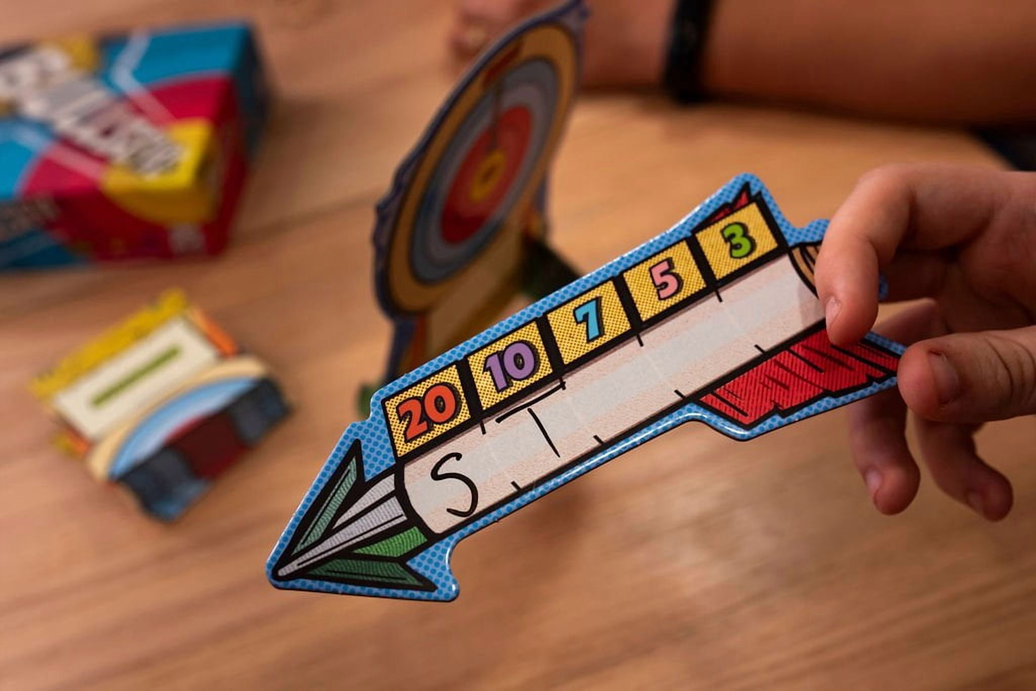 25th Century Games Bullseye Ages 10+ | 3-8 Players | Hilarious Cooperative Party Word Game of Twisted Clues | Letter-by-Letter Guessing & Fast Team Deduction