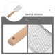 thumbnail image 4 of Rallador plano de acero inoxidable con mango de madera para frutas y verduras (plateado y azul), 4 of 6