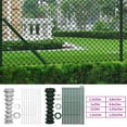 thumbnail image 2 of vidaXL Green PVC Coated Chain Link Fence with 7 Posts, 49' 2" Length, 2 of 53