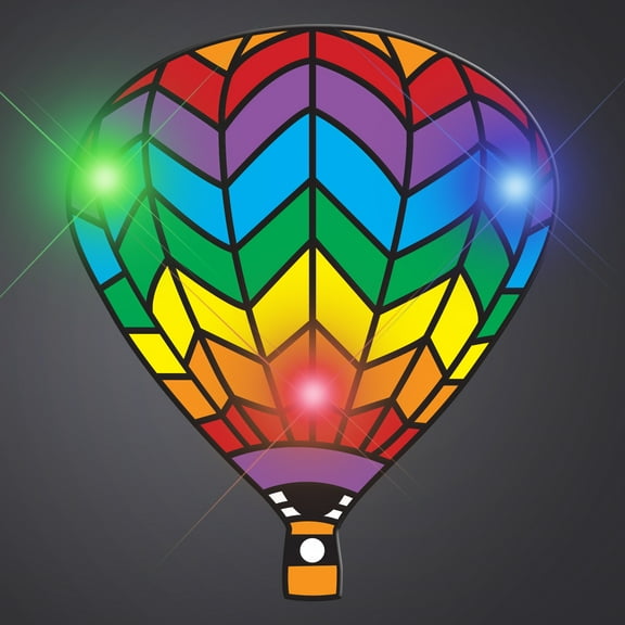 FlashingBlinkyLights Rainbow Hot Air Balloons Body Light Blinkies