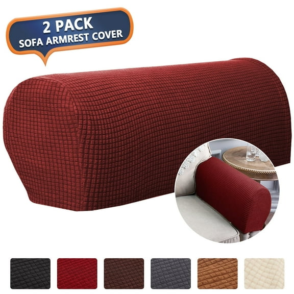 Vorkoi 2PCS Armrest Cover Stretch Arm Cover Elastic Anti-Slip Armchair Slipcovers Furniture Armrest Protector for Couch
