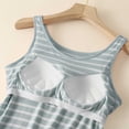 thumbnail image 5 of Lovskoo Stripe Camisole Tops for Women Built In Bra Spaghetti Strap Tank Tops Padded Pajama Tops Green, 5 of 9
