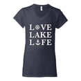 thumbnail image 2 of Wild Bobby, Anchor Wheels Love Lake Life, Women Standard V-Neck Tee, Navy, Medium, 2 of 4