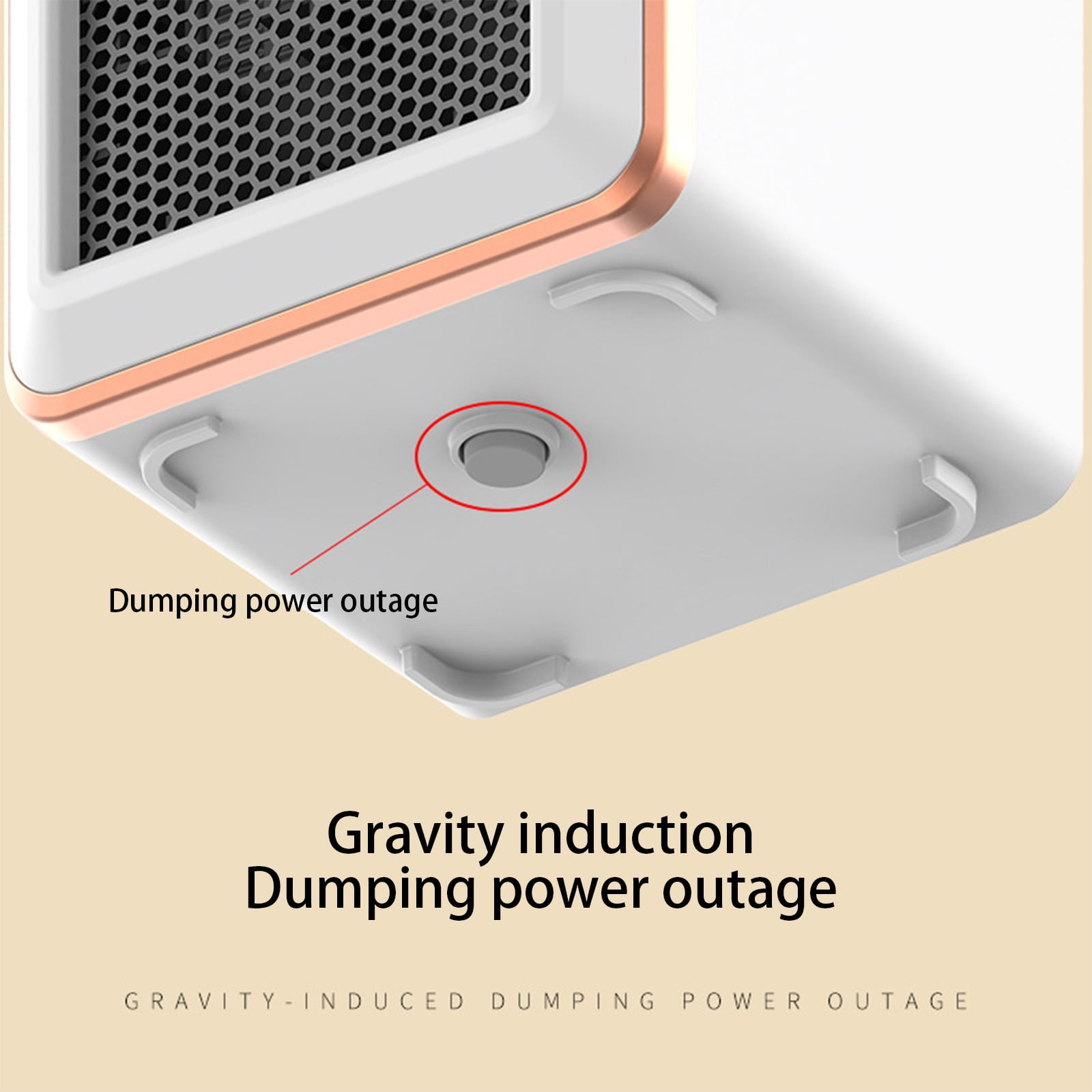 RFUGUG Compact Doorway Ceramic Heater, Portable Warm Air Fan, Efficient Space Heating Unit, Safe Personal Heater for Cozy and Reliable Warmth