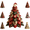 D#032, variant on DIY Quilted Christmas Fabric Tree Kit, Beginner Friendly Sewing Craft Kit, Handmade Rustic Xmas Tree Making Kit for Christmas Mantel & Table Decor B