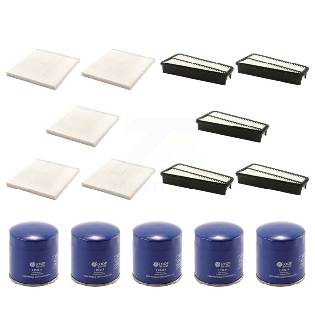 PUR 5x Air + 5x Cabin + 5x Engine Oil Filter (15 Total) Kit for Car 2006-2015 Toyota Tacoma 4.0L KFM-102728
