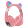 thumbnail image 3 of Cateissary Auriculares con orejas de gato con micrófono Bluetooth 5,0, auriculares inalámbricos con cancelación de ruido RGB, Gamer, adultos, niños y Cables de audio/vídeo No.03, 3 of 8