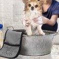 thumbnail image 3 of Ultra Soft Microfiber Dog Towel Pet Dog Bath Towel with Hand Pockets Durable Washable Super Absorbent Quick Dry Towel for Cats Dogs 2pcs Gray + Royal Blue, 3 of 8