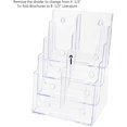 thumbnail image 2 of 2 Pack Brochure Holder for Catalogs or Rack Cards with Hardware Multi Slot Clear Display Rack for 4" or 8.5" Printed Materials and Graphic Images in Office Areas and Restaurants by Marketing, 2 of 3