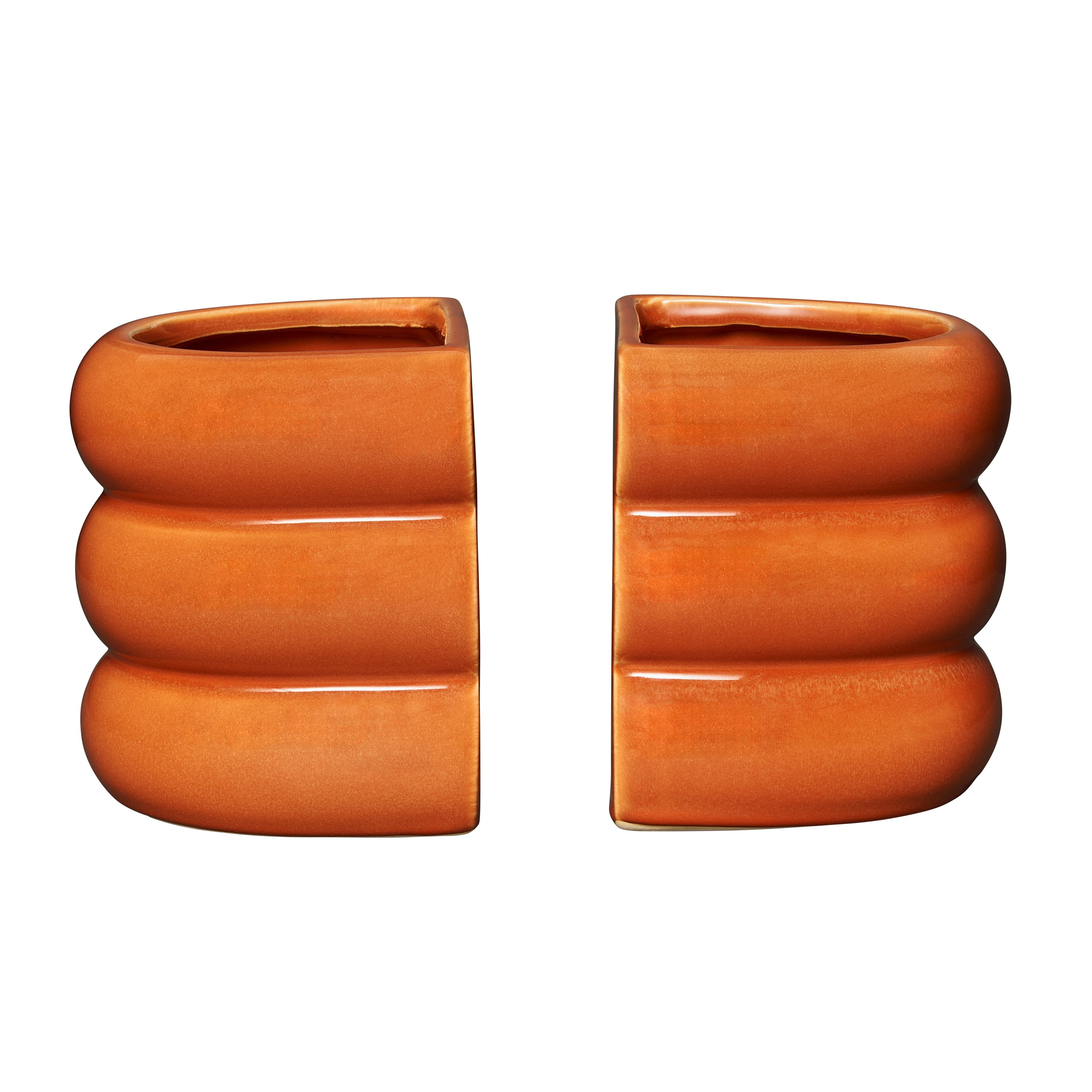 Beautiful 4" x 5" Bubble Terracotta Ceramic Bookends by Drew Barrymore (2 Count)