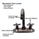 thumbnail image 3 of Llave Para Lavabo Negra Satinada De Baño Manerales Cruz Lujo Gris Oscuro Satinado, 3 of 3
