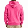 thumbnail image 6 of OIOLOYJM Hoodies for Men Casual Basic Oversized Drawstring Comfortable Workout Hooded Pullover Stylish Business Work Pullover with Kangaroo Pocket Hot Pink 3XL, 6 of 6