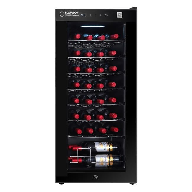 Arctic King Premium 34-Bottle Wine Cooler Touch Control LED Lighting Black NEW 