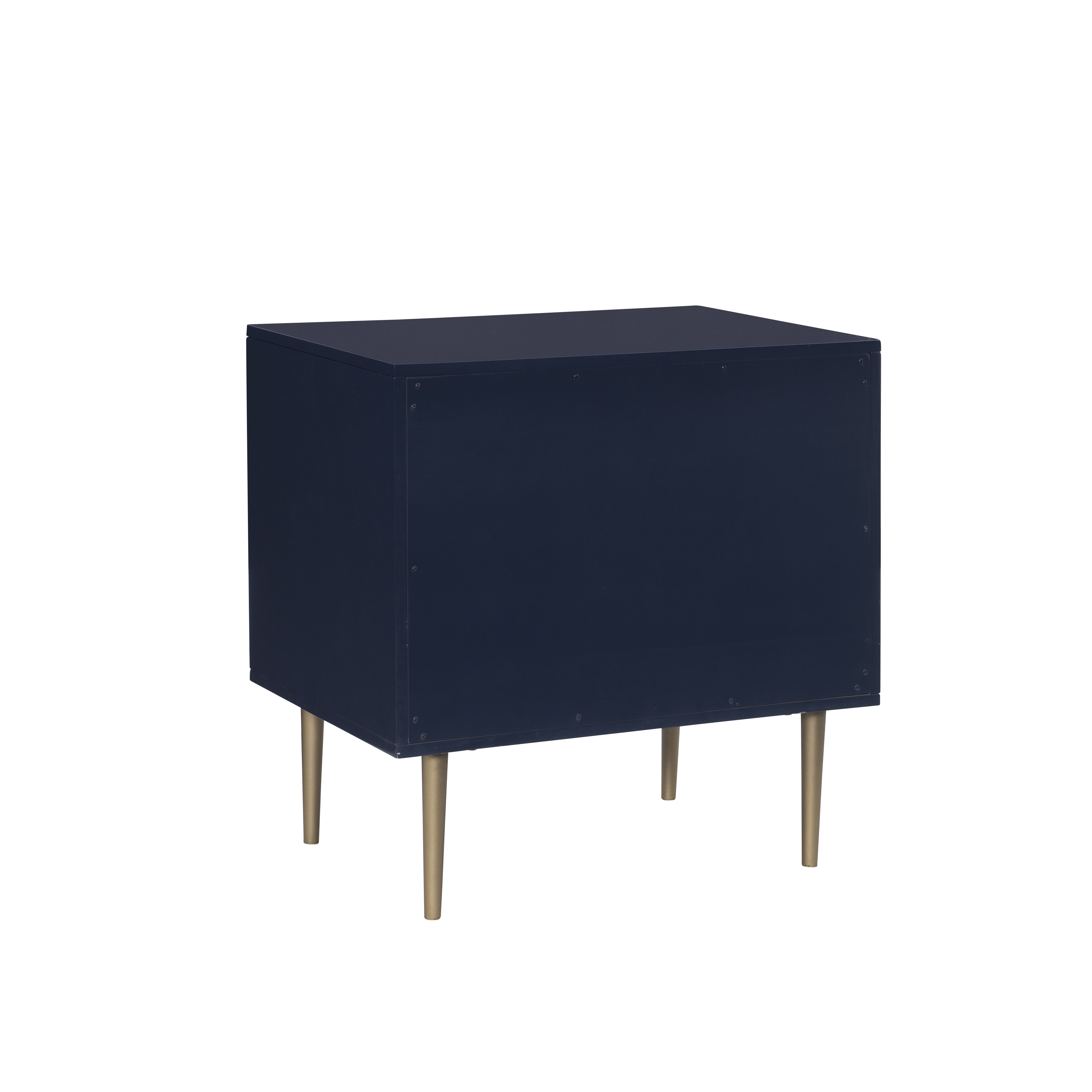 Linon Galena 2-Drawer Nightstand, Navy