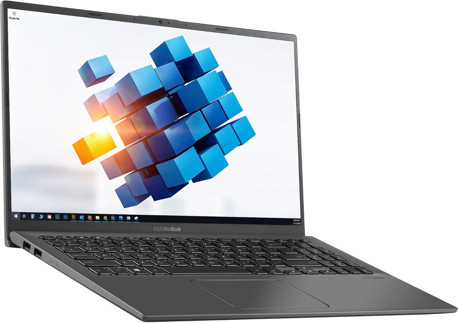 ASUS VivoBook 15.6'' Touchscreen FHD Laptop PC, 10th Gen Quad-Core Intel I5-1035G1, 1.0GHz, 8GB DDR4 RAM, 256GB PCIe SSD, Fingerprint Reader, Windows 10 Home, Black, R564JA-UH51T