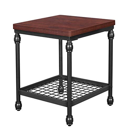 VASAGLE Industrial End Table, 2Tier Side Table for Small Spaces