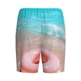 thumbnail image 2 of Lsque Pink Float Ring On Beach Mens Sleep Pajama Shorts,Short Pajama Pants, Cotton Ultra-Soft Knit-Small, 2 of 9