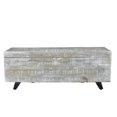 thumbnail image 3 of 46" Whitewash Gray And Black Solid Wood Entryway Bench with Flip Top, 3 of 3