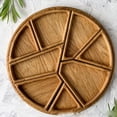 thumbnail image 6 of Blarkrus Puzzle-Design Wood Snack Tray, 9.8 Inch Square with 8 Small Trays, Hygienic Multi-Compartment Serving, Ideal for Living Room, Kitchen, and Party Snack Display, 6 of 8