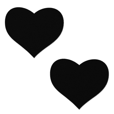 Love: Black Heart Nipple Pasties by Pastease®